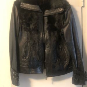 Leather jacket with Faux Fur Women’s